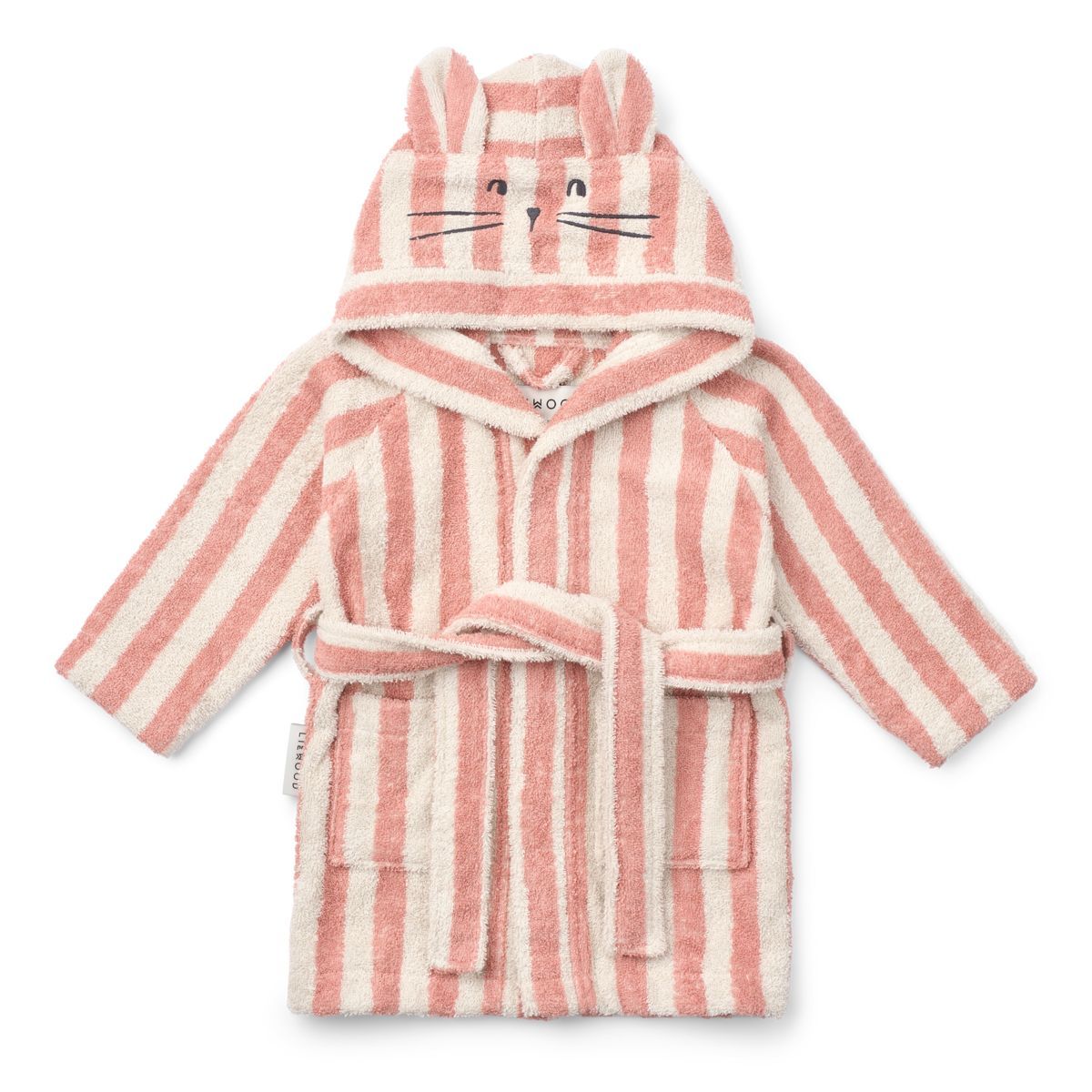 Kids' hooded cotton terry bathrobe