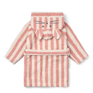 Kids' hooded cotton terry bathrobe