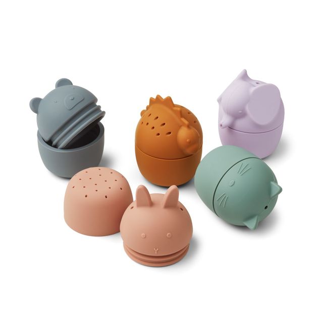 Silicone animal bath toys, set of 5