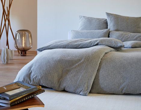 Herringbone brushed cotton flannel pillowcase