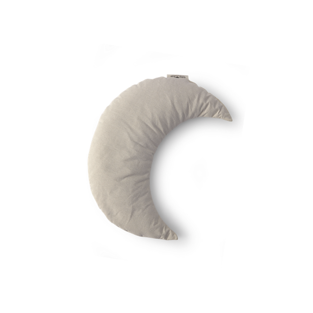 Moon-shaped millet husk cushion with cotton cover