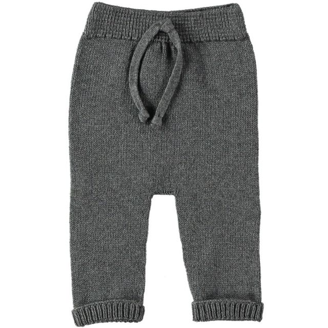 PANTALON BÉBÉ EN MAILLE LI & ME DARK GREY WILL