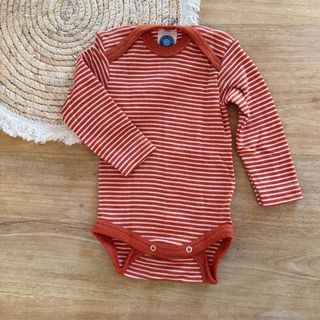 Baby merino wool and silk long-sleeve bodysuit