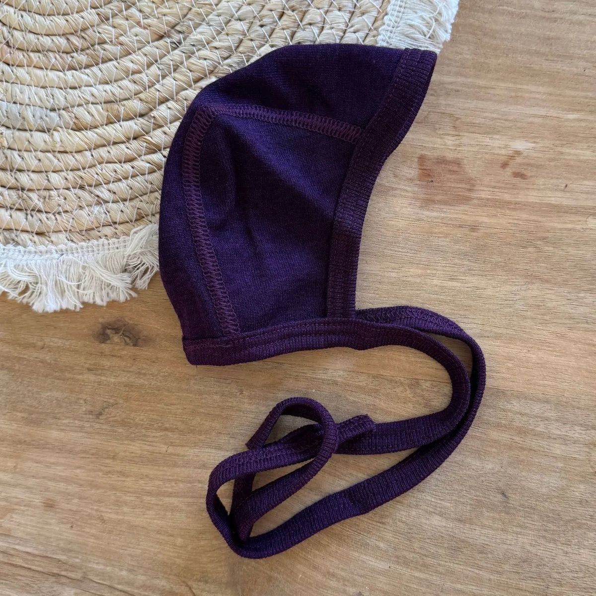Baby wool and silk bonnet (hat)