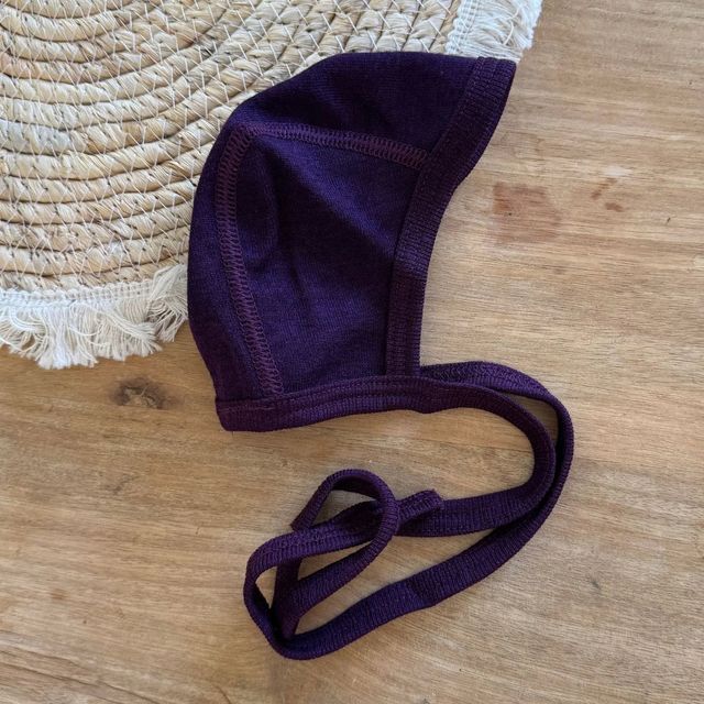 Baby wool and silk bonnet (hat)