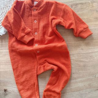 Baby wool terry pajamas (babygrow) with feet