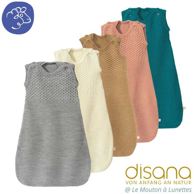 Baby merino wool knit sleeping bag
