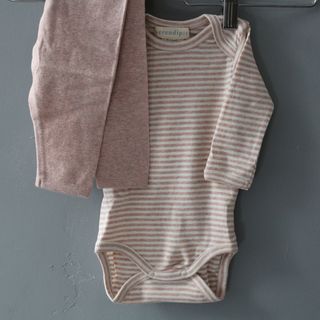 Baby ribbed cotton leggings