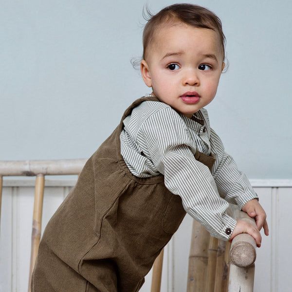 Baby cotton woven peasant shirt