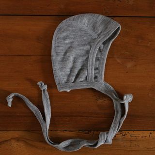 Baby merino wool and silk bonnet