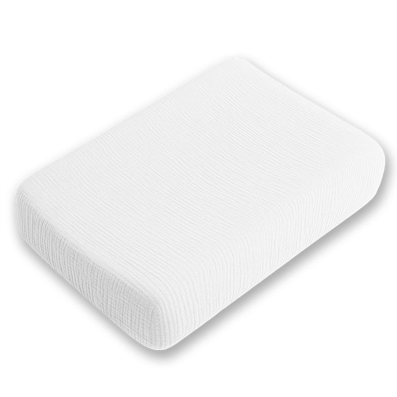 Cotton double gauze changing mat cover, white
