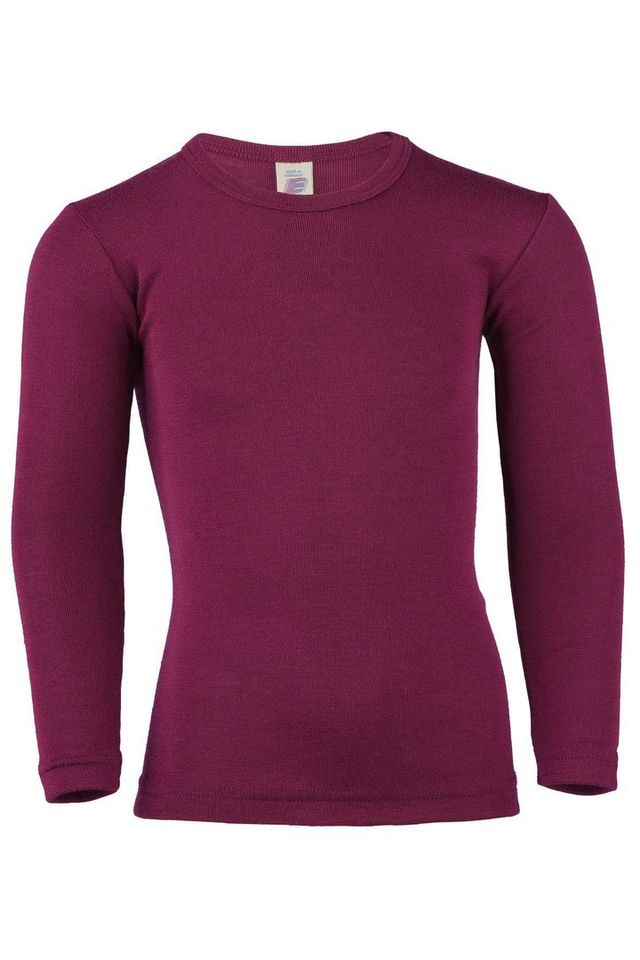 Organic merino wool and silk long-sleeve shirt