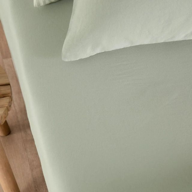 Kids' washed cotton sateen fitted sheet