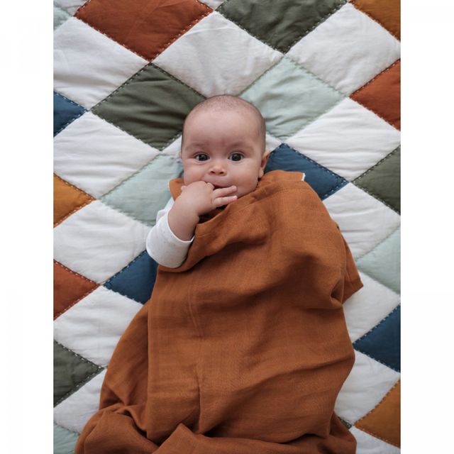 Organic muslin cotton swaddle in XL size 120x120cm