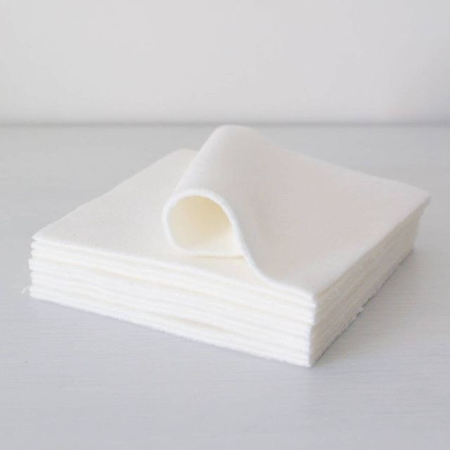 Cotton washable baby wipes, pack of 10