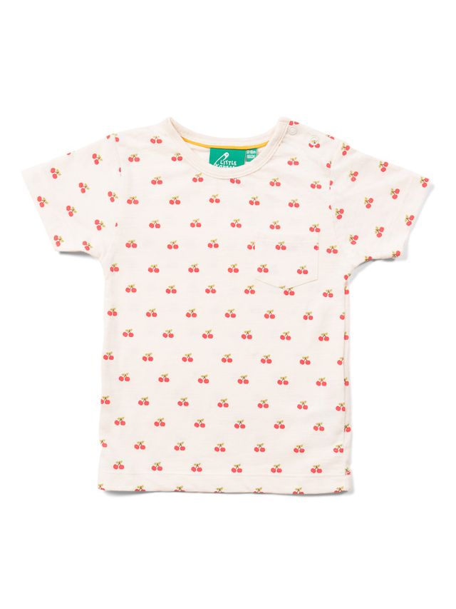 Kids' organic cotton T-shirt with cherry print