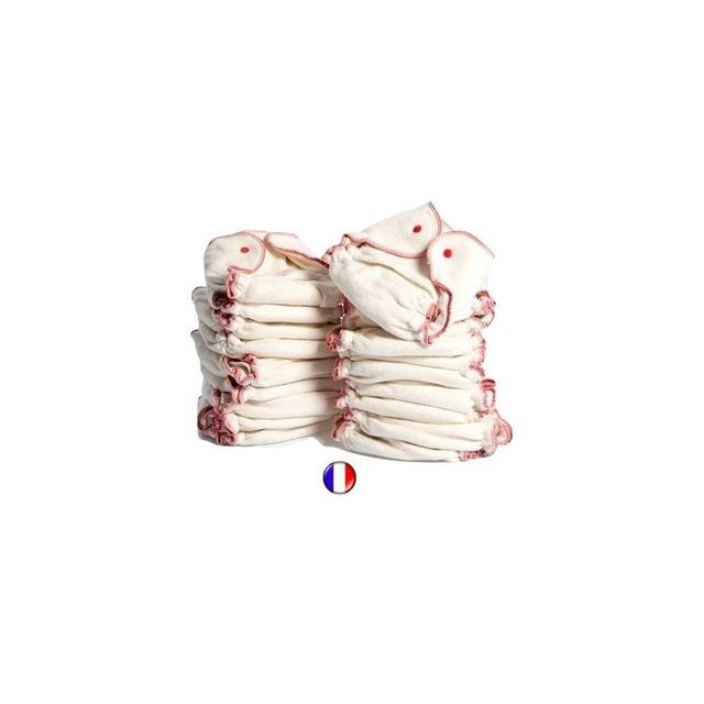 Lot de 20 Couches lavable classique en chanvre et coton bio Kidego