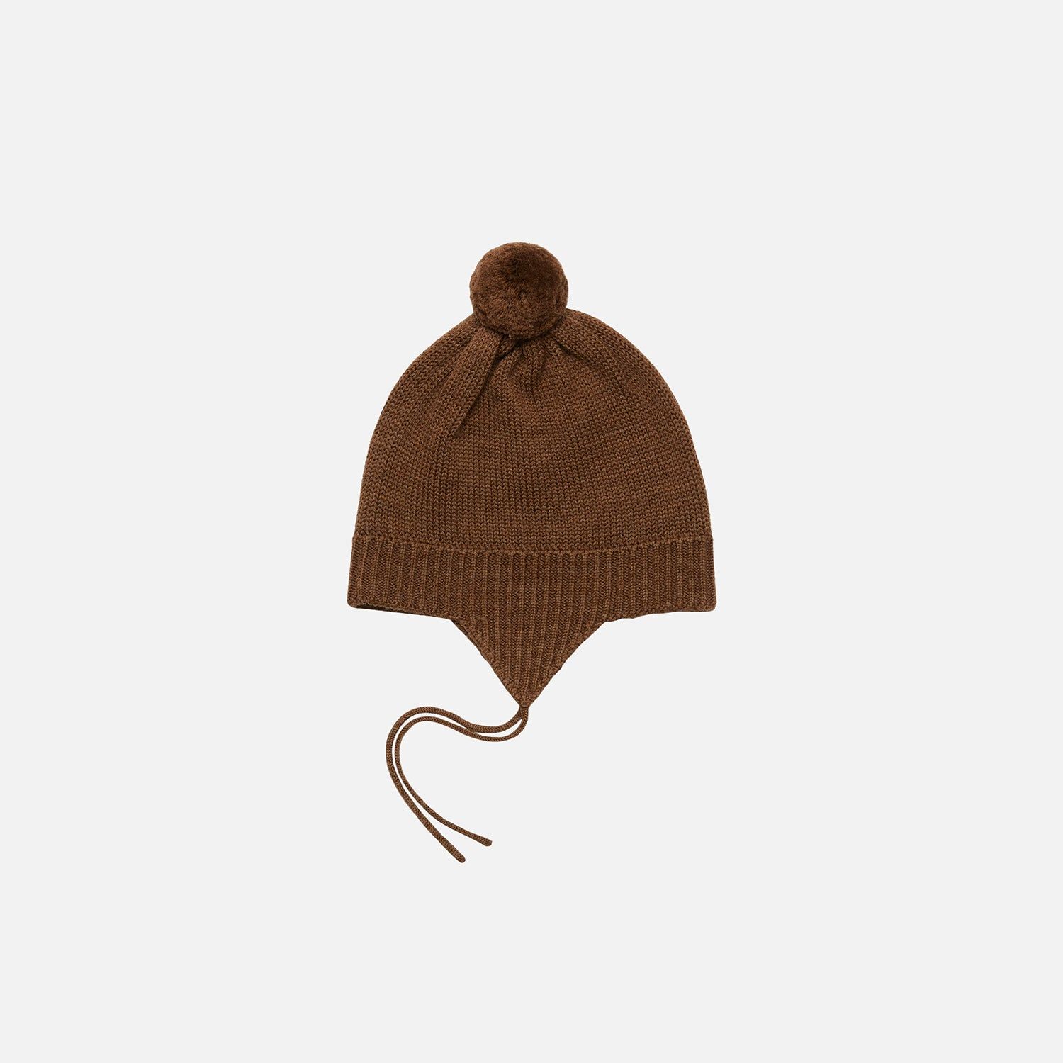 Baby merino wool pom pom hat