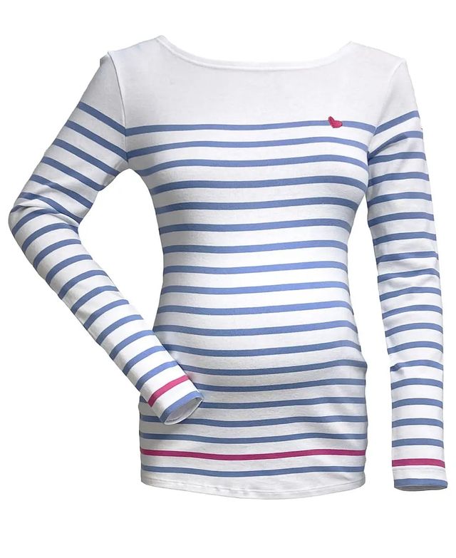 Maternity Breton striped cotton top