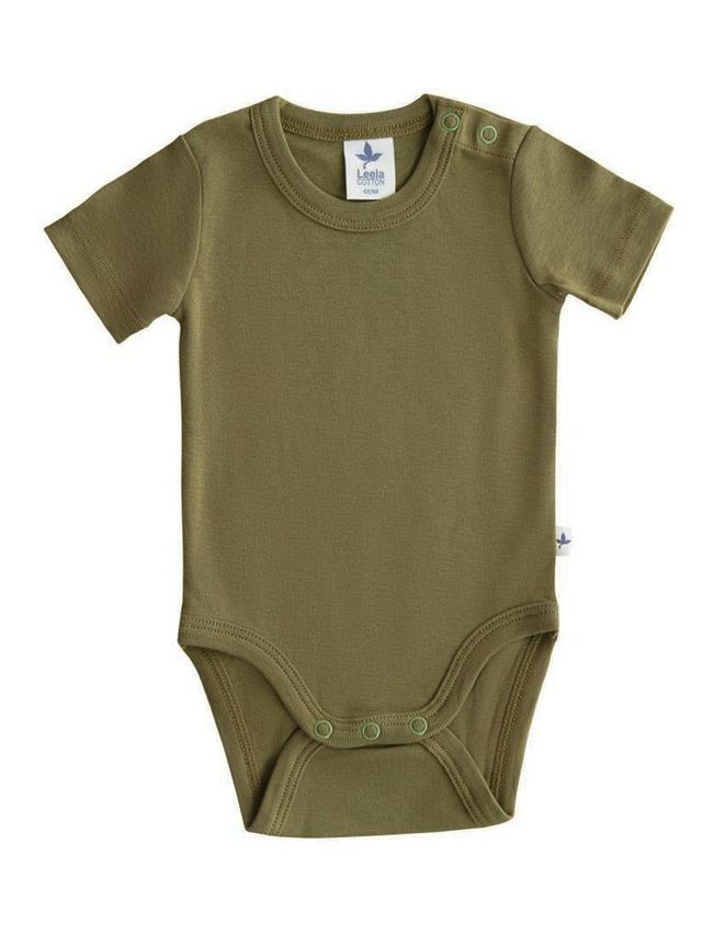 Baby organic cotton short-sleeve bodysuit