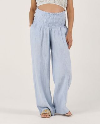 Maternity pants (trousers) in cotton gauze