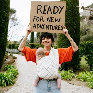 Knot-free woven baby carrier, cotton