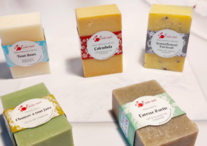 Handmade cold-process soap bar
