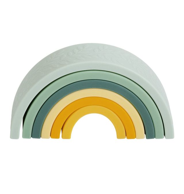 Silicone rainbow stacking toy