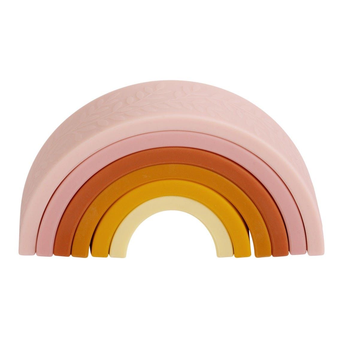 Silicone rainbow stacking toy