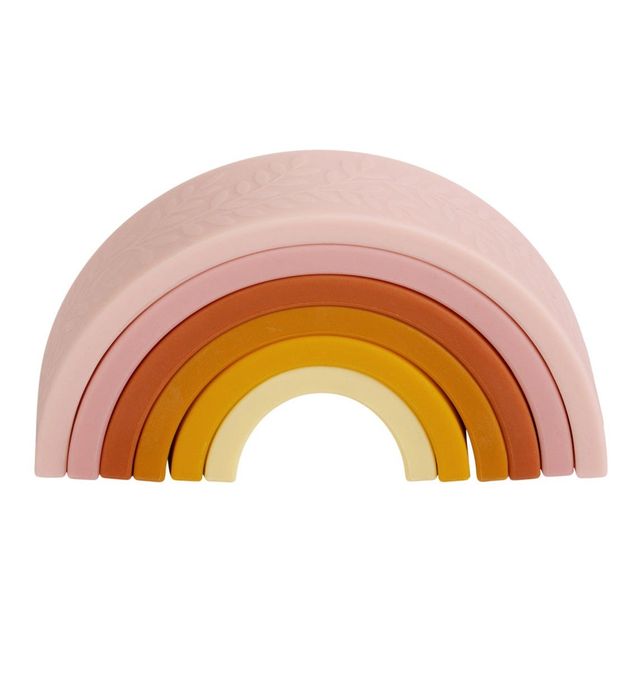 Silicone rainbow stacking toy