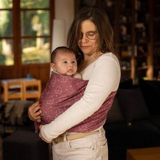 Cotton ring sling baby carrier