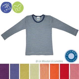 Kids' merino wool and silk long-sleeve T-shirt
